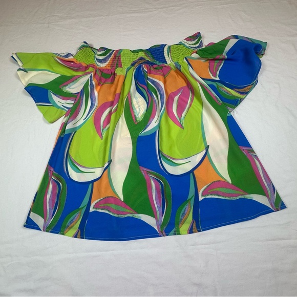 Flying Tomato Multicolor Off-Shoulder Top - Picture 1 of 10
